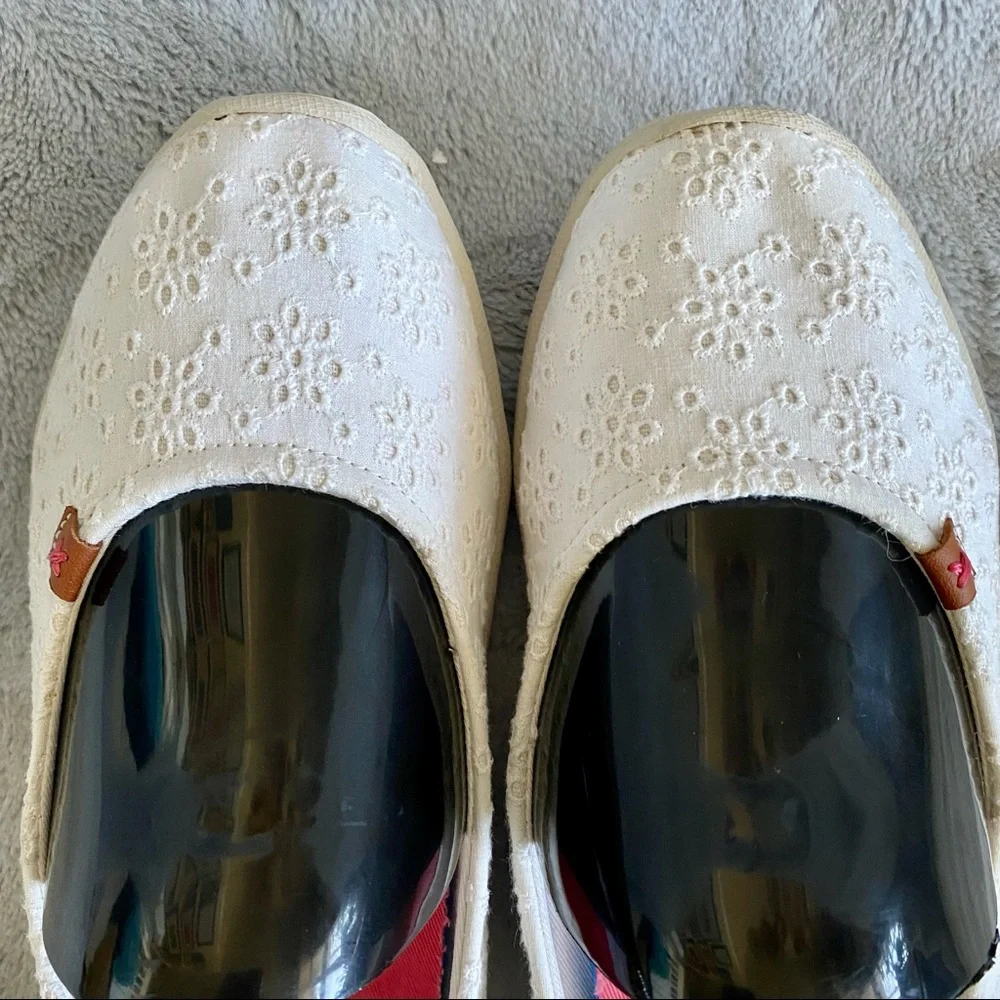 Dr. Scholl's‎ Joliet Off White Floral Eyelet Embroidered Ballet Flats 10M